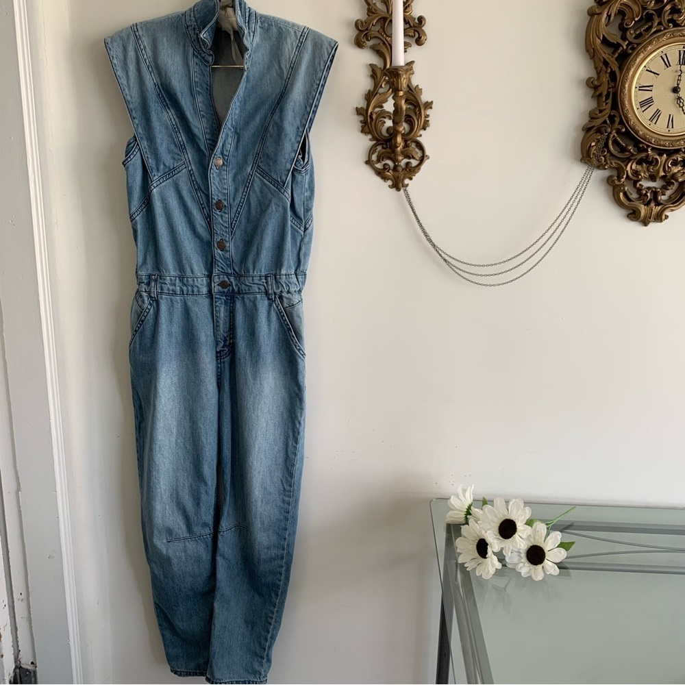 BA&SH FIGO JUMPSUIT DENIM - Picture 5 of 16